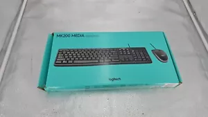 Logitech MK200 920-002714 Wired Keyboard and Mouse Combo Office & Home Brand New - Afbeelding 1 van 6