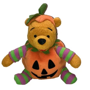Winnie The Pooh Bear Halloween Pumpkin Costume Disney Store Bean Bag Plush Toy - Picture 1 of 3