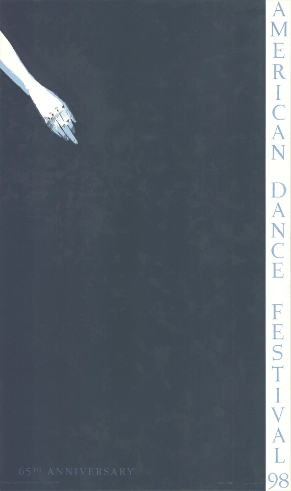 ALEX KATZ American Dance Festival 1998 59" x 35" Lithograph 1998 Pop Art Blue, W - Image 1 of 1