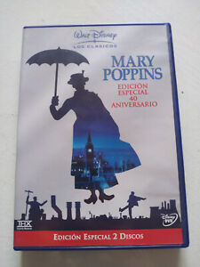 Mary Poppins Walt Disney Edicion Especial - 2 x DVD Español Ingles Region 2 Am