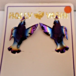 Pendientes Holly Yashi 3-D Colibrí Poste Gradiente Multicolor Niobio Nuevo con Etiquetas - Imagen 1 de 4