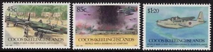 1992 Cocos (Keeling) Islands 50th Anniversary Of End Of WW II Set Of 3 MNH - Bild 1 von 1