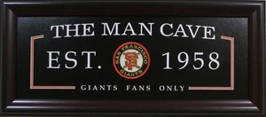 San Francisco Giants Man Cave Sign Framed Embroidered Team 2024 - Bild 1 von 1