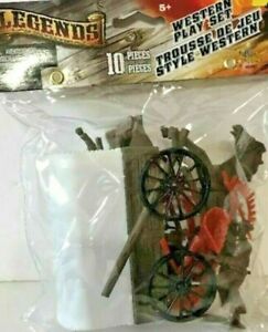 Classic Toy Western Play Set Covered Wagon 10pc Set NEW Cake Topper, Play Set 