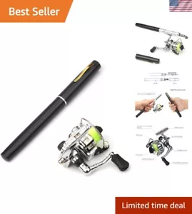 Fishing Rod Reel Combo Mini Pen Fishing Pole Kit Telescopic Fishing Rod Spinn... - Picture 1 of 10