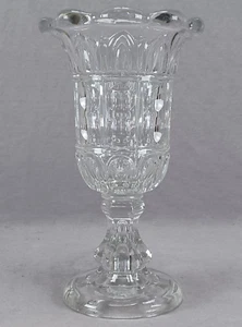 EAPG Punty & Gothic Arch Pattern Flint Glass Celery Vase Circa 1860s B - Picture 1 of 13
