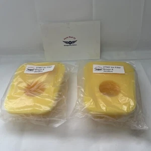 2 New 27987 Briggs And Stratton Air Filter 27987S AM34963 LG27987 Horizontal - Picture 1 of 9