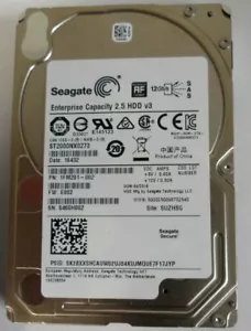 Seagate Enterprise Capacity 2TB 7200RPM 2.5" (ST2000NX0273) HDD Drive SAS 15MM - Picture 1 of 1