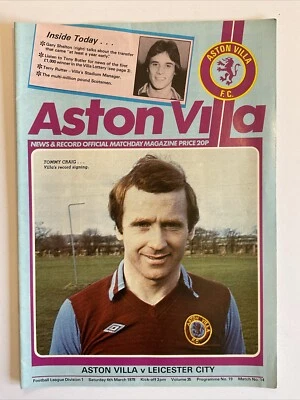 Aston Villa v Leicester City,  4th March 1978 - Image 1 of 2