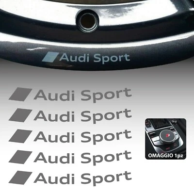 5 ADESIVO per CERCHI AUDI SPORT S LINE ruota lega A3 A4 A5 A6 TT Q3 Q5 S3 S-line - Imagen 1 de 4