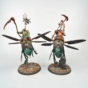 Warhammer Age Of Sigmar Army Maggotkin of Nurgle Pusgoyle Blightlords x2 Painted - Picture 1 of 8