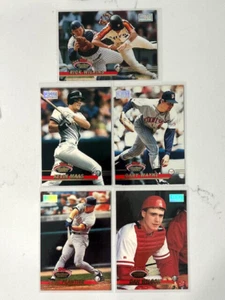 1993-94 STADIUM CLUB BASEBALL 1ST DAY ISSUE 5 CARD LOT MASS, PLANTIER, WILKINS+ - Picture 1 of 2