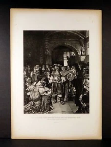 1800s Gebbie photogravure, Karl von der Pfalz and Wife antique art print - Picture 1 of 3