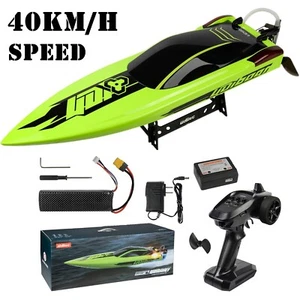 RC Racing Boats 40Km/h High Speed Brushless Remote Control Boat Toy Gift Kids US - Picture 1 of 12