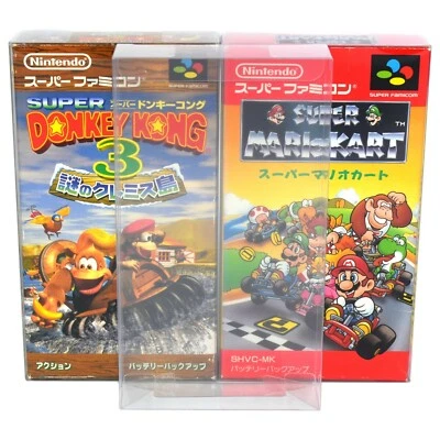 5x GP16 Super Famicom Game Box Protezioni 0,4mm PET Plastica Vetrina - Immagine 1 di 4