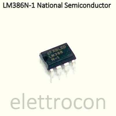 2 pezzi LM386N-1 Amplificatore Audio Low Voltage DIP8 National Semiconductor