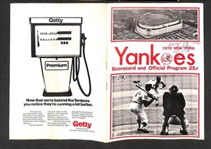 AUGUST 13, 1970 CHICAGO WHITE SOX @ NEW YORK YANKEES SCORECARD, SCORED - Picture 1 of 2