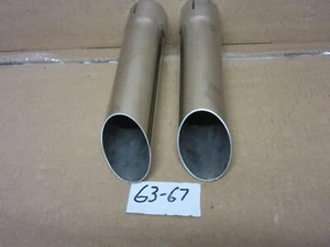 1963-1967 Corvette Exhaust Tips Polished Stainless Steel 1 Pair - Picture 1 of 2