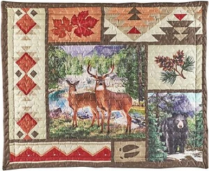 Northern Woods Standardgröße Patchwork Kissenbezug - Bild 1 von 2