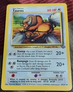 Tauros Jungle 47/64 Uncommon Pokémon Card - Picture 1 of 3