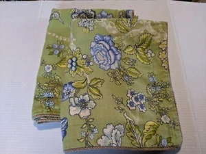 Funda acolchada Waverly 22x29 verde azul floral pájaros abuela núcleo 2 piezas - Imagen 1 de 7