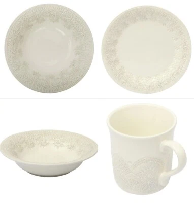 Plato de cena de encaje vintage Pioneer Woman plato de ensalada cereal tazón taza lino tú eliges Foto 1 de 4