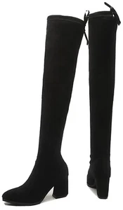 Over the Knee Black Boots - Picture 1 of 6