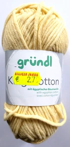 Gründl King Cotton Vanilla Farbe: 3360-31 50g 78m 55% Polyacryl, 45% Baumwolle - Bild 1 von 4
