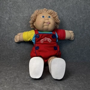 Vintage 1986 CABBAGE PATCH KIDS Doll Blue Eyes Beige Hair OEM Clothes & Diaper - Picture 1 of 10