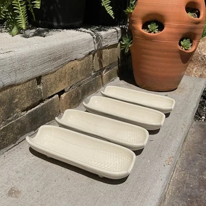 4 vintage Piatti Pfaltzgraff Heritage in gres bianco mais sulla pannocchia - Foto 1 di 4