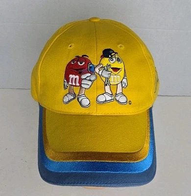 Винтажная регулируемая мужская кепка Elliott Sadler No38 M&Ms Racing Team NASCAR желтая - Изображение 1 из 4