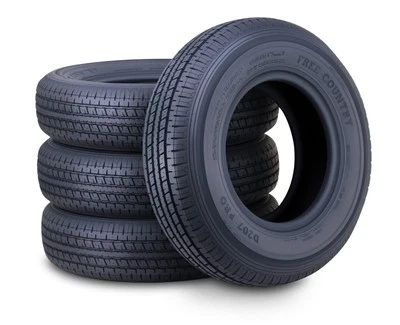Set 4 ST185/80R13 Trailer Tires FREE COUNTRY Premium 8PR LRD w/Side Scuff Guard — 第 1/4 张图片