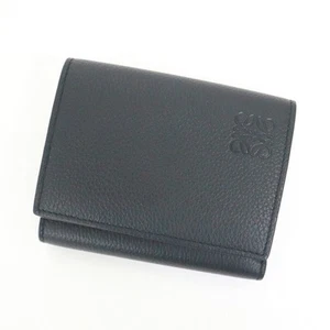 Loewe Anagram Tri-Fold Wallet Black Leather C660Tr2X04 /Ko01271Kw - Picture 1 of 8