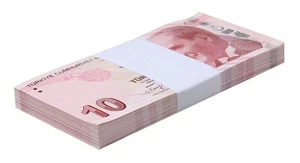 Turkey 10 Lira, L.1970 (2009), P-223f, UNC X 100 PCS Bundle Pack - Picture 1 of 2