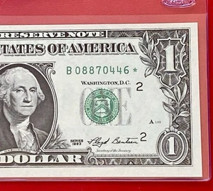 1993 Star note $1 DOLLAR BILL ( New York ) RUN PRINT 3 -UNCIRCULATED - Picture 1 of 3