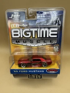 Jada 1:64 Dub City Big time Muscle '65 Ford Mustang Red W/ Flames Wave 6 #070 - Picture 1 of 1