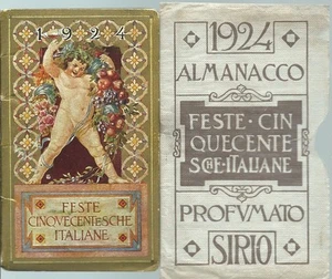Sirio - Feste Cinquecentesche Italiane - Calendarietto da Barbiere 1924 - Picture 1 of 3
