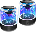Dual Portable Bluetooth Speakers, Wireless Stereo Pairing, Vibrant LED T4 Pro