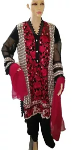 Agha Noor Full Embroidered Shirt with Slip, Trouser and Dopatta (4 Piece) - Bild 1 von 6