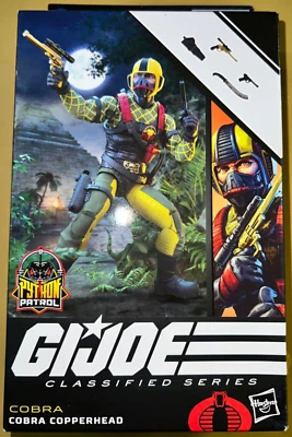 HASBRO GI JOE SERIE CLASIFICADA 96 COBRA Python Patrol EXCLUSIVO CABEZA DE COBRE Foto 1 de 2