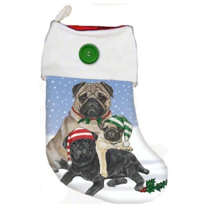Pug Christmas Stocking - Picture 1 of 1