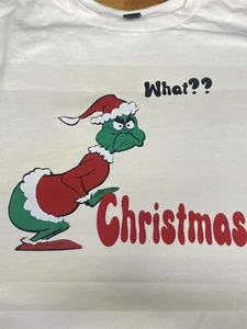 Unisex Grinch Stealing Christmas Graphic Tee Youth Size Large - Picture 1 of 1