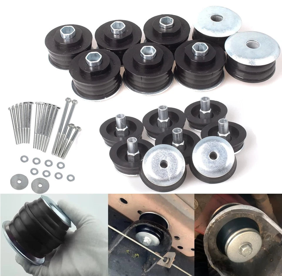 Body Cab Mount Bushing Kit For 08-16 Ford F250 F350 Super Duty 2WD 4WD KF04060BK - Image 1 of 4