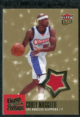 2007-08 Fleer Ultra #US-11 Corey Maggette Game Used Jersey LA Clippers - Image 1 of 2