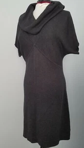 Nine West graues Pulloverkleid oder zum Tragen mit Leggings, Wasserfallausschnitt, Large - Bild 1 von 9