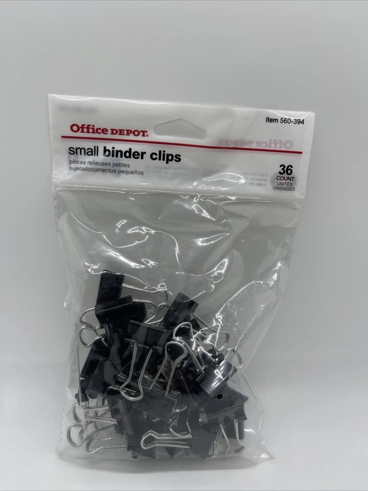 DEPÓSITO DE OFICINA Clips de carpeta pequeños (36 unidades) Juego de 1 Foto 1 de 1