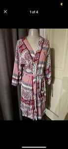Peter Alexander Floral Robe Dressing Gown Size M Waist Tie - Picture 1 of 8