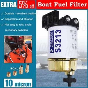 10 Micron Boat Fuel Filter Marine Fuel Water Separator Outboard Marine Engines - Picture 1 of 12