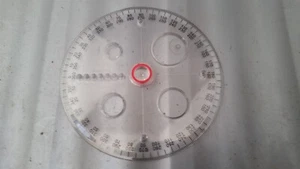 Clear Circle 360 Grad Winkelmesser Messwerkzeug 12 cm Durchmesser Matheunterricht - Bild 1 von 2