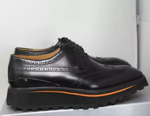 DIVINCH COLLECTION 2886B HANDCRAFTED CALFSKIN OXFORD SHOES BLACK SIZE 7 1/2 NIB - Picture 1 of 19